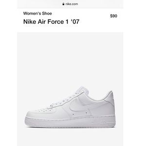 Nike Air Force One- Low 07 (women's)